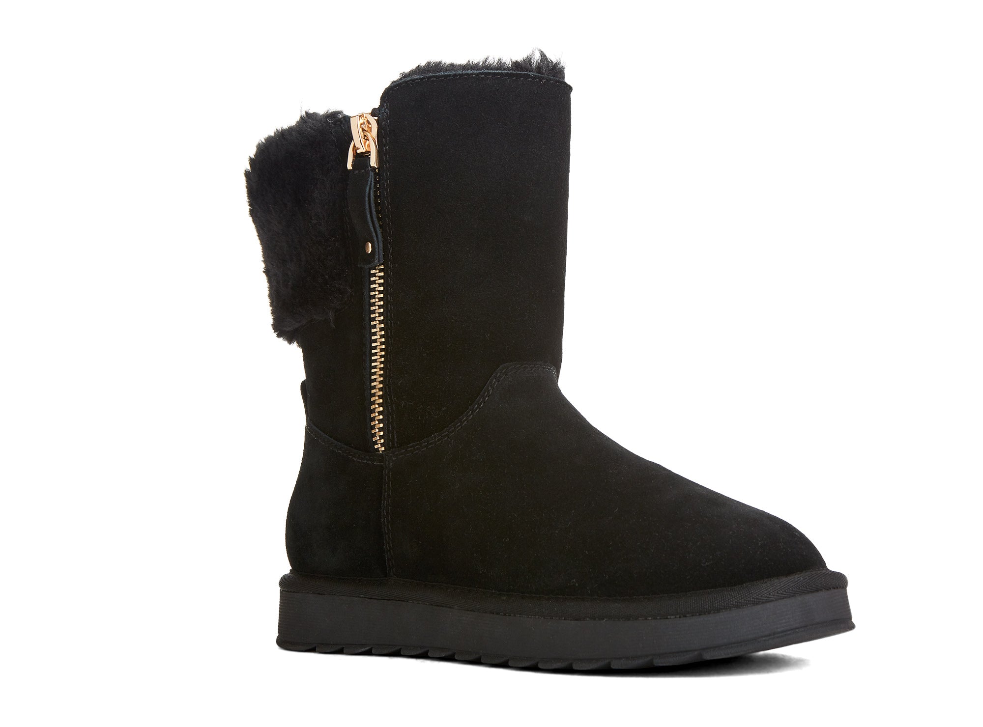Yellow Shoes | Womens-Winter Boots-Casual-Med Shaft & Flat Heel | Diana |