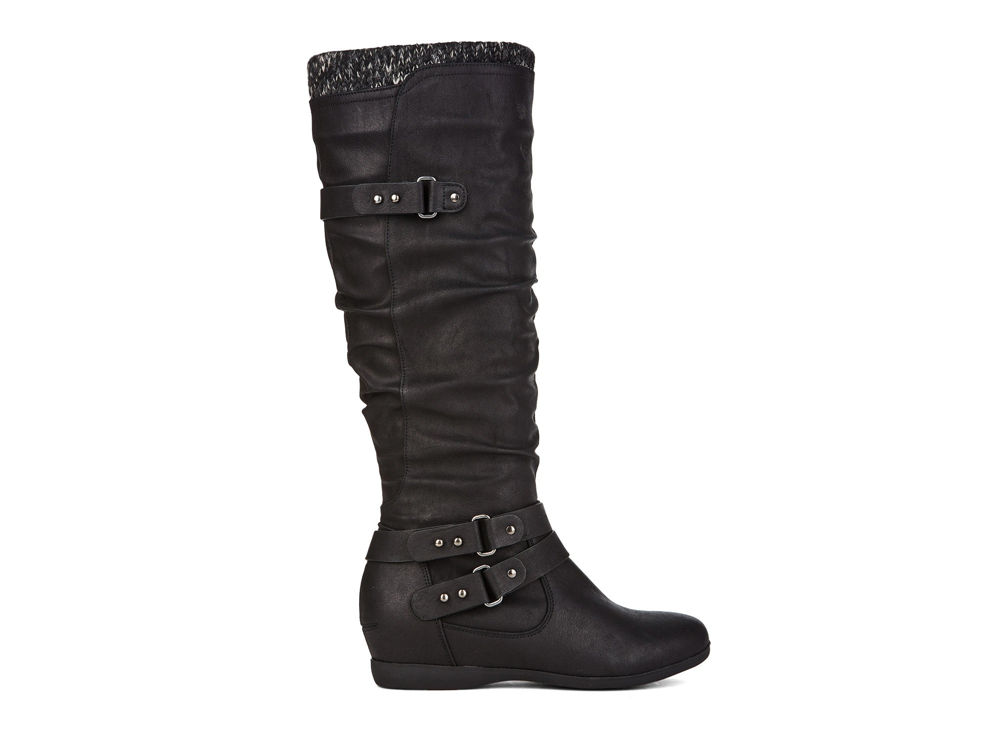 Yellow Shoes | Womens-Winter Boots-Casual-High Shaft & Med Wedge | Oak |