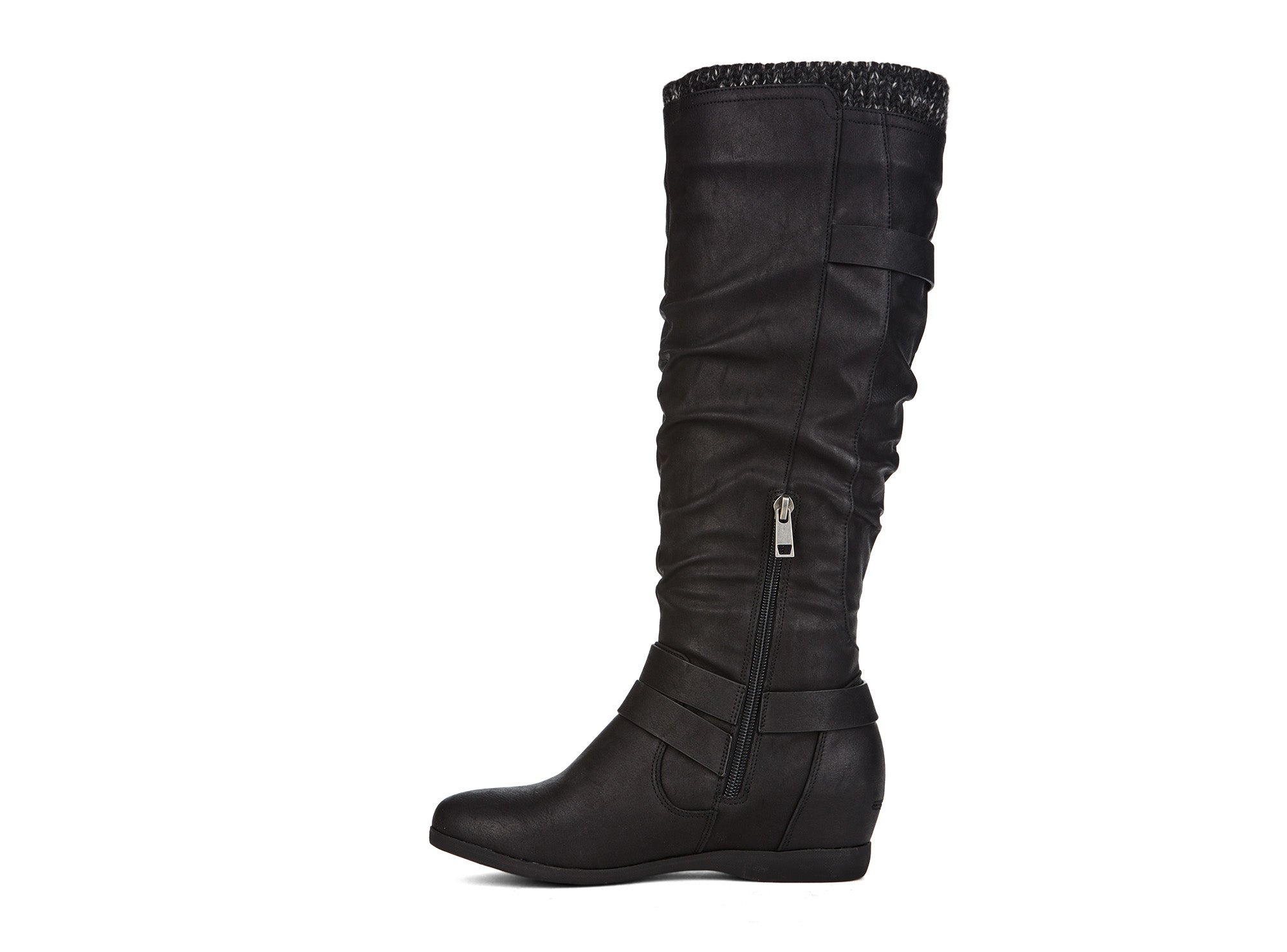Yellow Shoes | Womens-Winter Boots-Casual-High Shaft & Med Wedge | Oak |