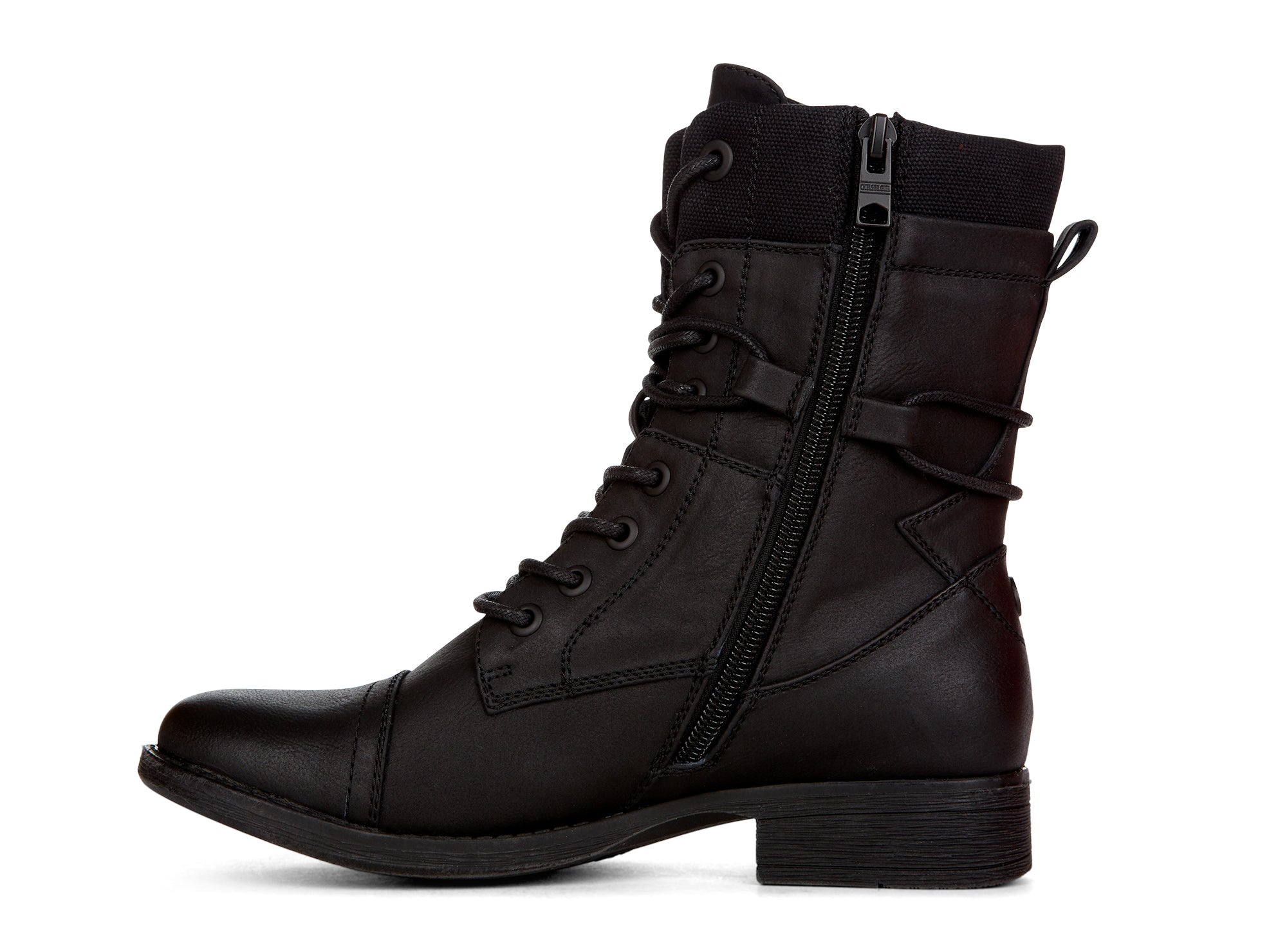 Yellow Shoes | Womens-Light Boots-Casual-Med Shaft & Low Heel | Officer |