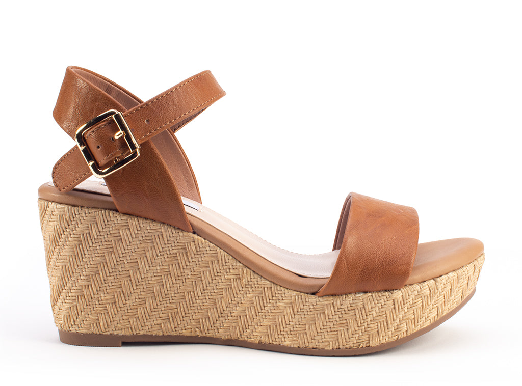 Yellow Shoes | Womens-Sandals-Casual-High Wedge/Ankle strap | Palmas |