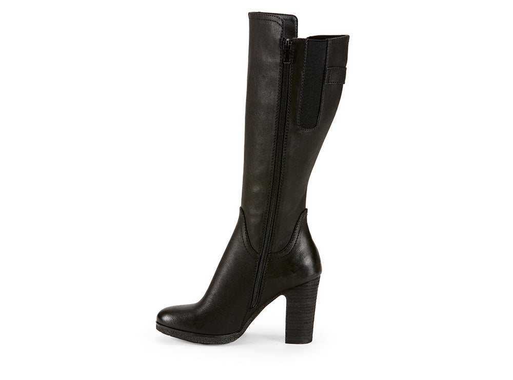 Yellow Shoes | Womens-Light Boots-Dress-High Shaft & Med Heel | Stylist |