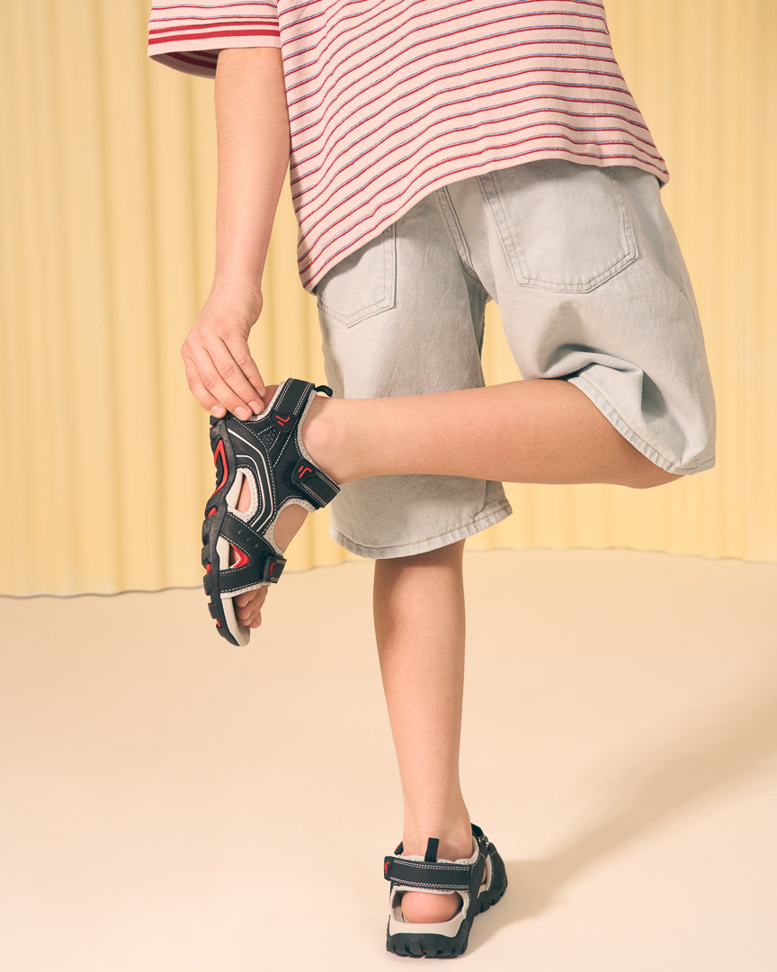 Yellow Shoes | Junior Kids Sandals | Alex Jr | 114918-53-ALEX_JR-6-Alex Jr-Junior Kids Sandals-Riverland-Yellow Shoes