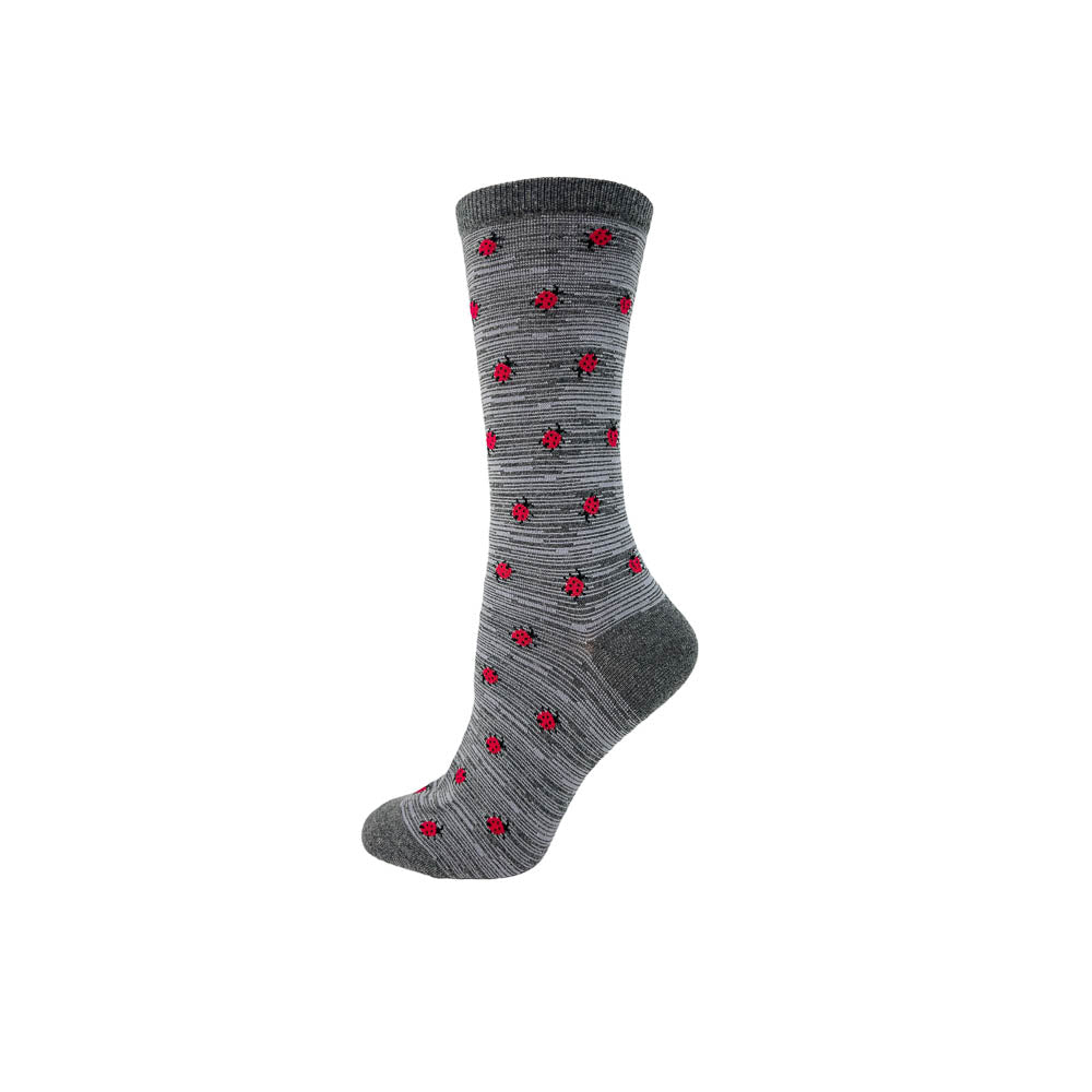 119237-05-POINTZERO1pairedebasenbamboupourfemmescoccinelle-3182600033-POINT ZERO | Ladybug Bamboo Socks-Women's Socks | Accessories-Point Zero-Yellow Shoes