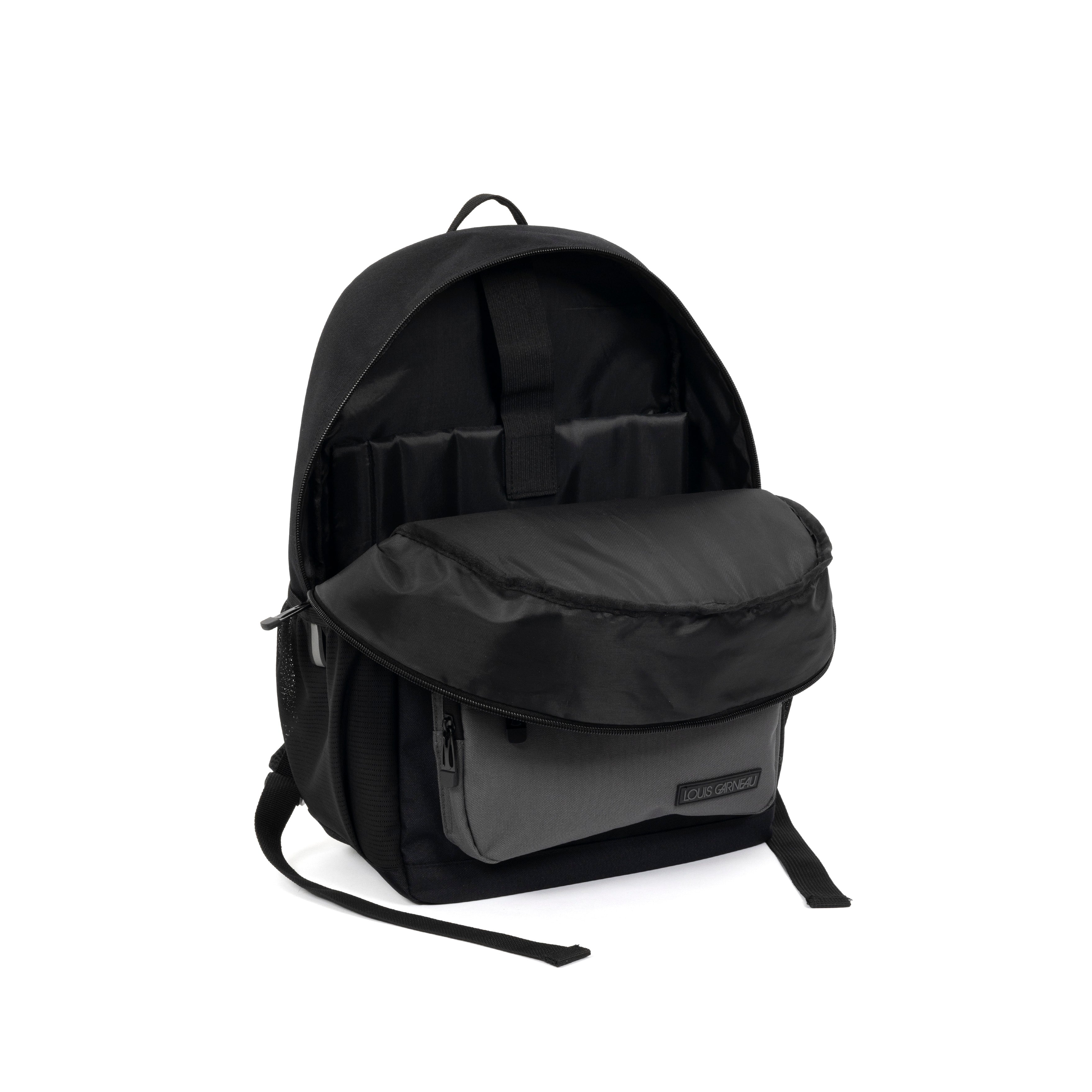 Yellow Shoes | Kids Backpacks | Accessories | LOUIS GARNEAU | SAC à DOS NOIR ET GRIS | 119670-15-LGNOIRETGRISSACADOS-04-LOUIS GARNEAU | BLACK AND GREY BACKPACK-Kids Backpacks | Accessories-Louis Garneau-Yellow Shoes