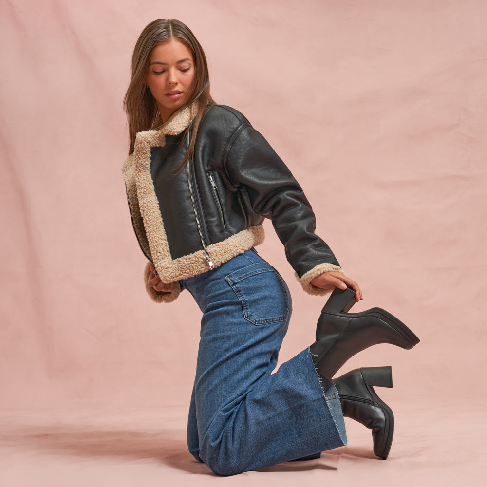 119818-01-NIKKI-07-NIKKI-Women's Fashion Light Boots-Yellow-Yellow Shoes