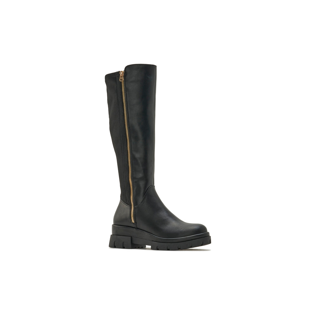Yellow Shoes | Womens-Light Boots-Casual-High Shaft & Low Wedge | BRENDA |