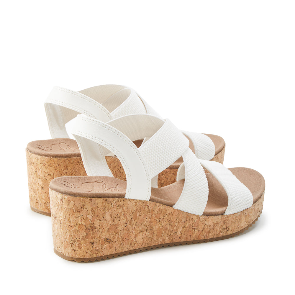Yellow Shoes | Womens-Sandals-Casual-Med Wedge/Ankle strap | TROPICAL |
