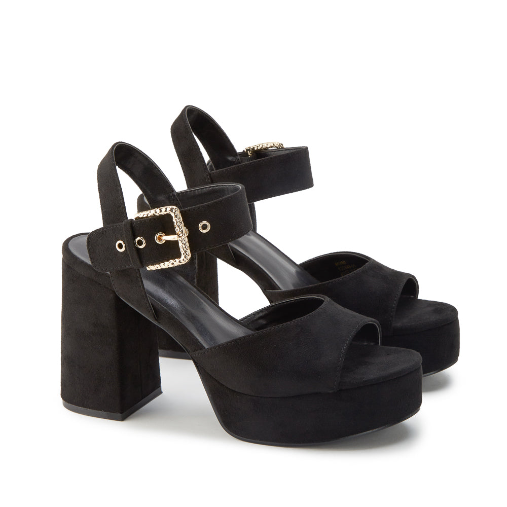 Yellow Shoes | Womens-Sandals-Dress-Low Platform/Ankle strap | MIAMI |