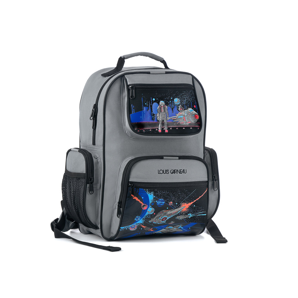 Yellow Shoes | Kids Backpacks | Accessories | Ensemble de la rentrée Louis Garneau Space | 120963-05-LG_SPACE_SAC_A_4_POCHETTES-01-Louis Garneau Space Back-to-School Bundle-Kids Backpacks | Accessories-Yellow Shoes-Yellow Shoes