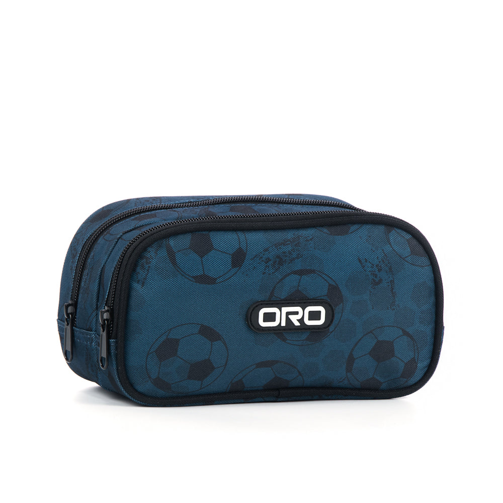 Yellow Shoes | Kids Pencil Cases | Accessories | ORO ÉTUI à CRAYONS 2 COMPARTIMENTS SOCCER | 120972-43-ORO_SOCCER_ETUI_A_CRAYONS_2_COMPARTIMENTS-01-Oro Soccer Back-to-School Bundle-Kids Backpacks | Accessories-Yellow Shoes-Yellow Shoes