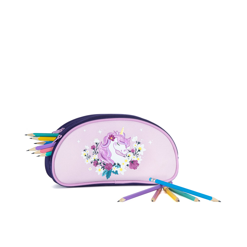 Yellow Shoes | Kids Backpacks | Accessories | Ensemble de la rentrée Louis Garneau Licorne | 120986-65-LGLICORNE_ETUI_A_CRAYONS_2_COMPARTIMENTS-03-Louis Garneau Unicorn Back-to-School Bundle-Kids Backpacks | Accessories-Yellow Shoes-Yellow Shoes