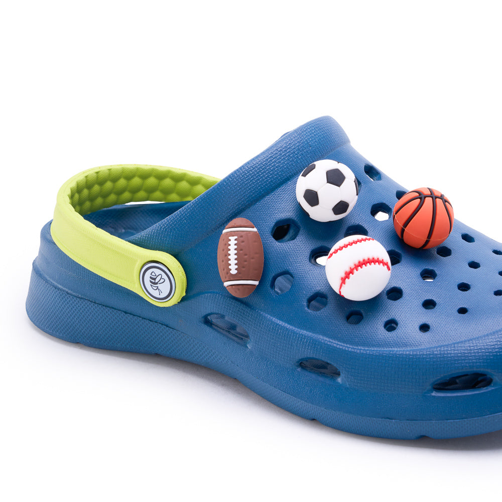 122333-00-SOCCER-GARCONSLOT6CHARMS3DSPORTIFSCHAUSSURES-02-BOYS - SET OF 6 3D SPORTS SHOE CHARMS-Shoe Charms | Accessories-Yellow-Yellow Shoes