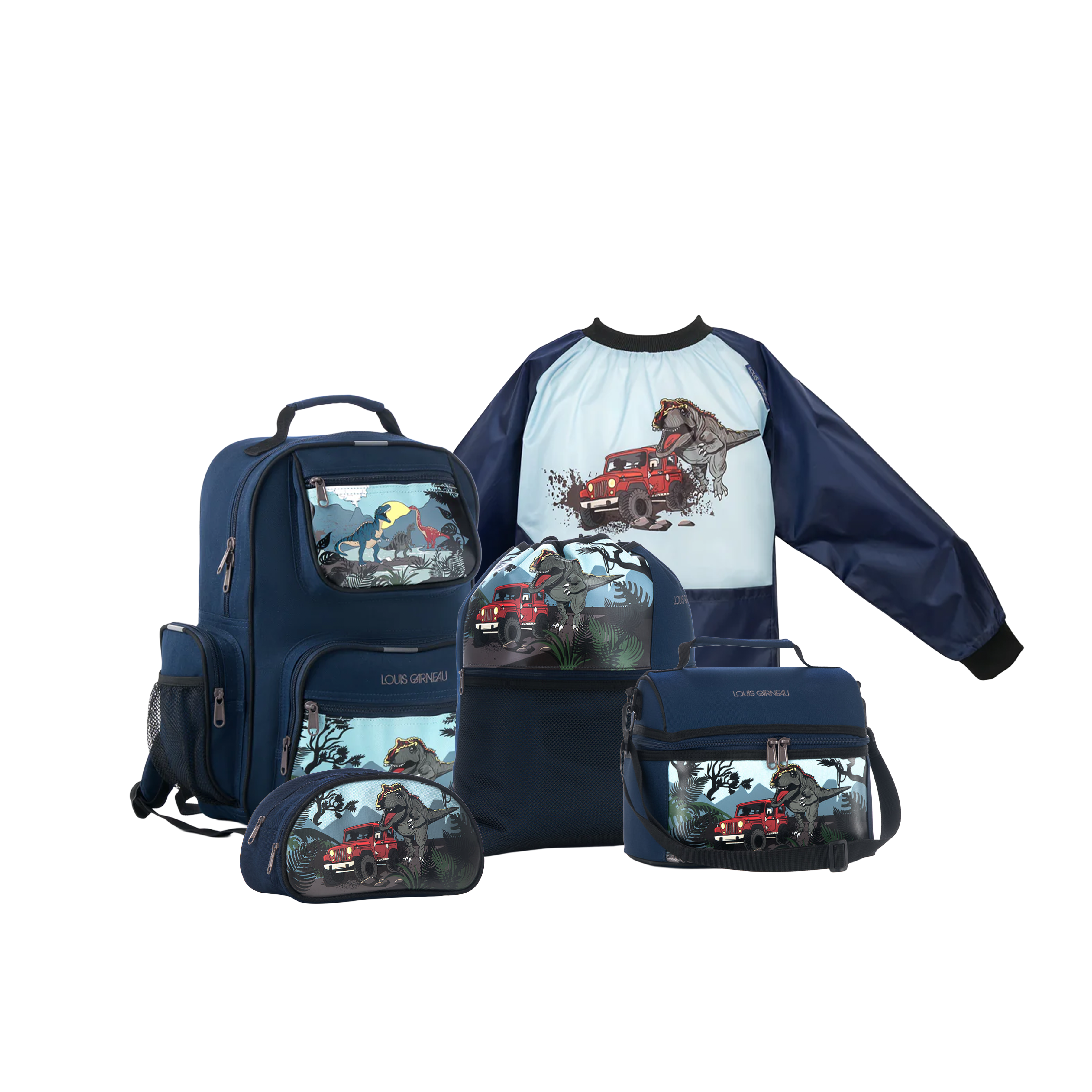 Yellow Shoes | Kids Backpacks | Accessories | Ensemble de la rentrée Louis Garneau Dino | DINO-Louis Garneau Dino Back-to-School Bundle-Kids Backpacks | Accessories-Yellow Shoes-Yellow Shoes