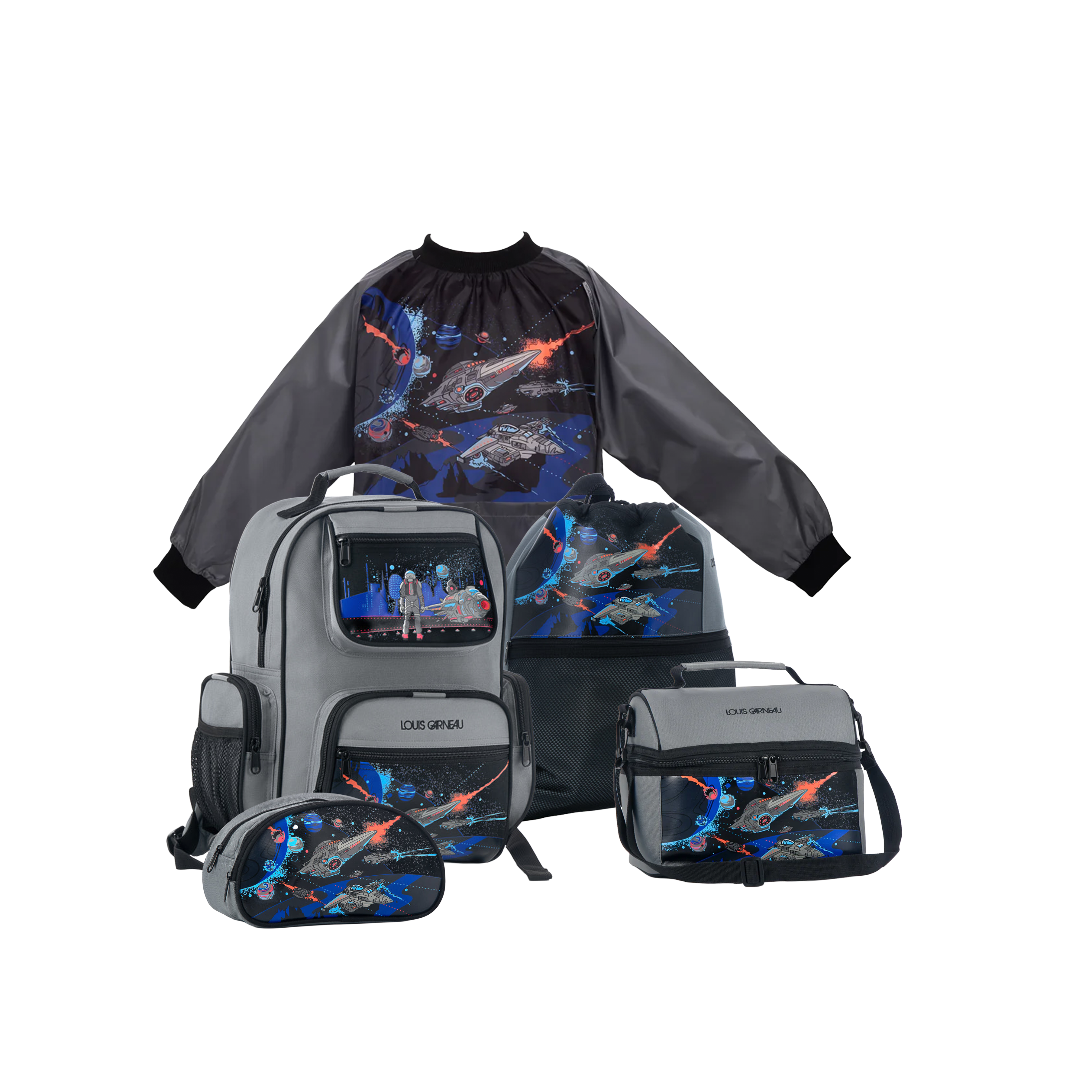 Yellow Shoes | Kids Backpacks | Accessories | Ensemble de la rentrée Louis Garneau Space | SPACE-Louis Garneau Space Back-to-School Bundle-Kids Backpacks | Accessories-Yellow Shoes-Yellow Shoes