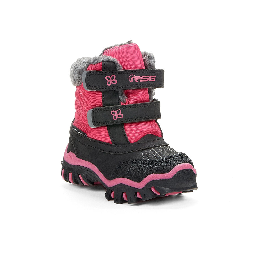 Yellow Shoes | Baby Girls Winter Boots | Raven Velcro | 108015-57-ravenvelcro-1-Raven Velcro-Baby Girls Winter Boots-Riverland Storm Gear-Yellow Shoes