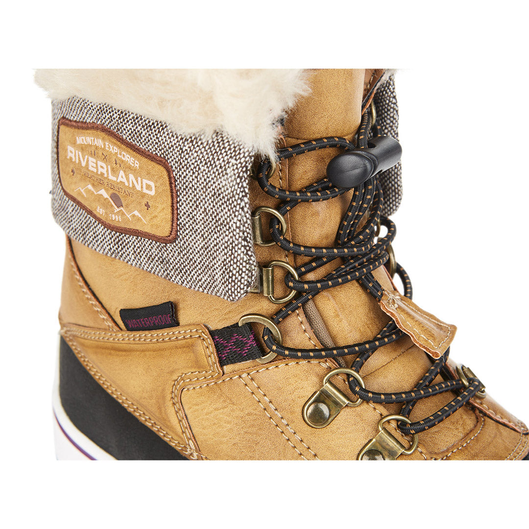Yellow Shoes | Missy-Winter Boots-Casual-Flat & Med. Shaft | Nomad | 109910-31-nomad-06-Nomad-Junior Kids Winter Boots-Riverland-Yellow Shoes
