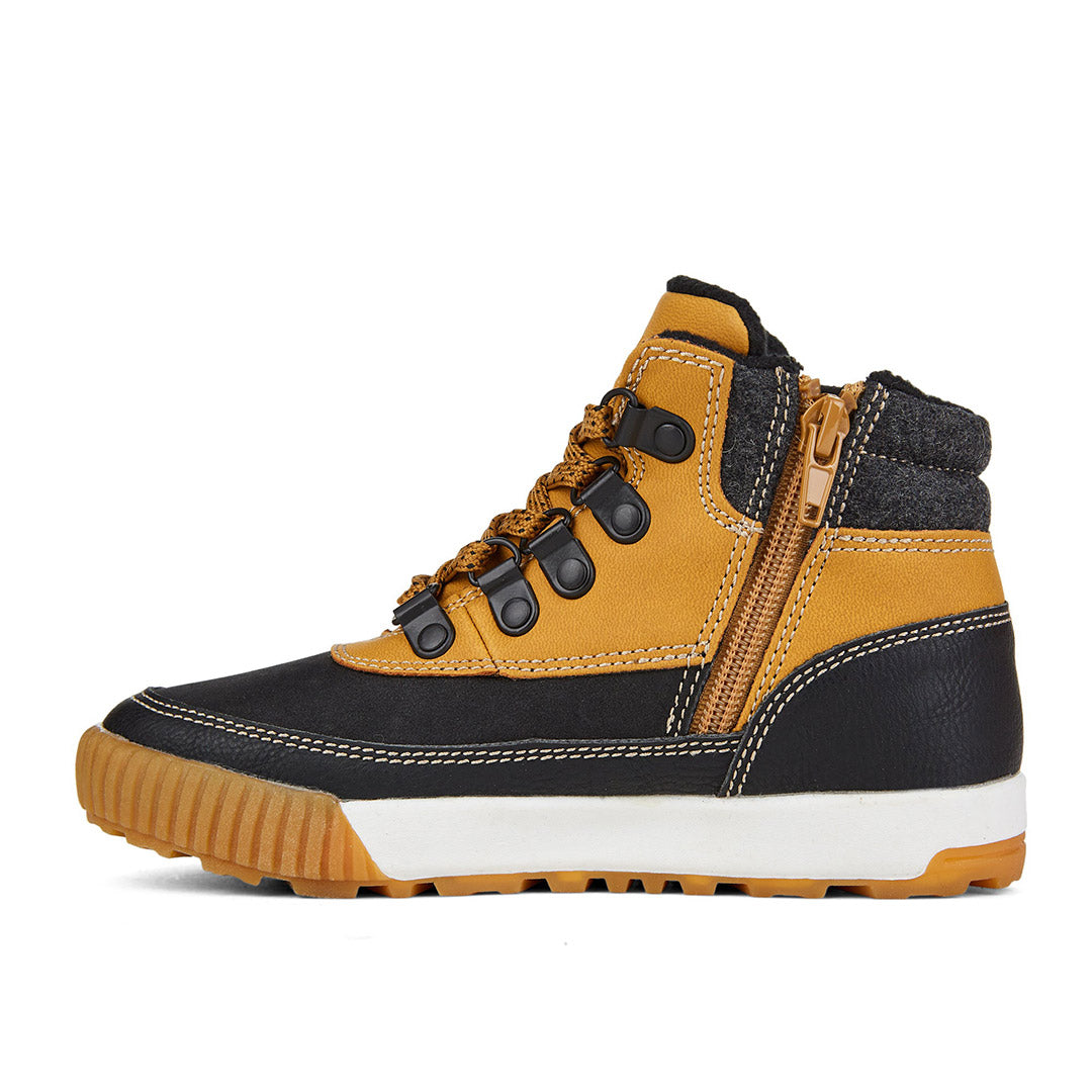 Yellow Shoes | Boys-Light Boots-Casual-Laced | Dripper | 109915-66-dripper-02-Dripper-Junior Kids Fashion Light Boots-Konkrete-Yellow Shoes