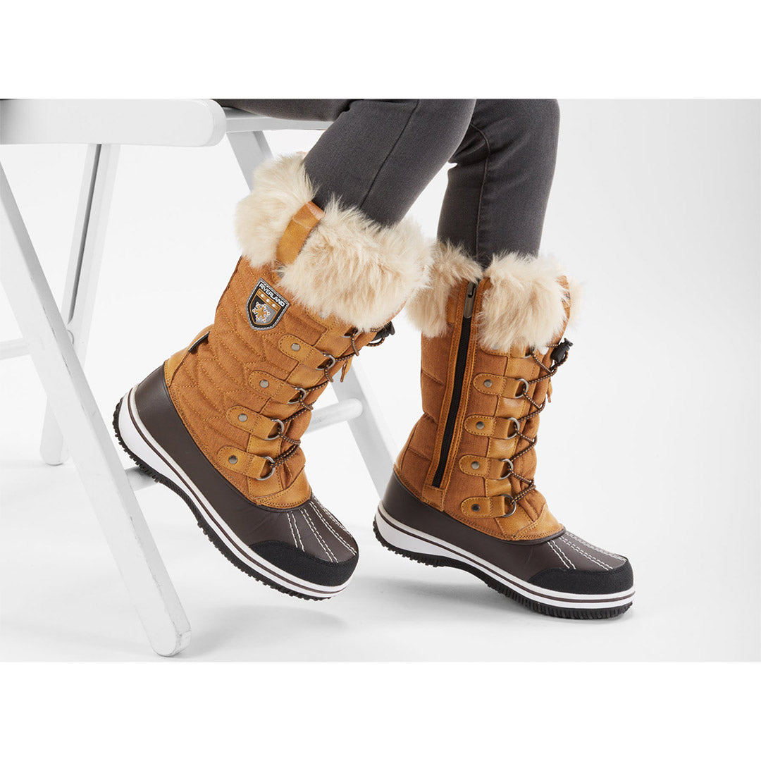Yellow Shoes | Missy-Winter Boots-Casual-Flat & High Shaft | Frosty 2.0 | 111797-31-frosty2.0-05-Frosty 2.0-Junior Kids Winter Boots-Riverland-Yellow Shoes