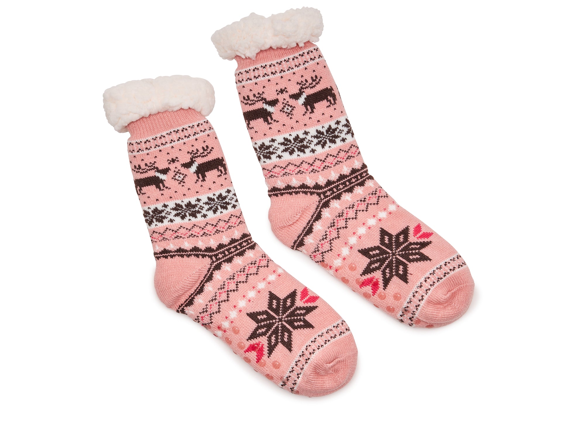 112297-68-Polar_Heat_Bas_doubles_en_sherpa_pour_femmes_avec_flocons-1-2151700044-Polar Heat - Socks with sherpa lining for women-Women's Socks | Accessories-Polar Heat-Yellow Shoes