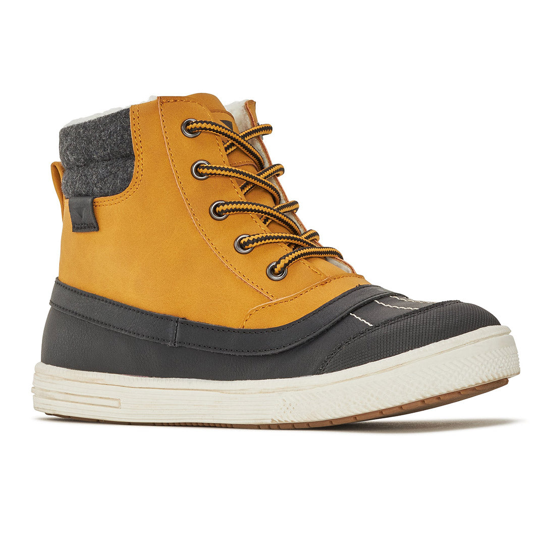 Yellow Shoes | Toddler-Boy-Light Boots-Casual-Laced | Elliott | 114074-66-ELLIOTT-2-Elliott-Toddler Kids Fashion Light Boots-Riverstone-Yellow Shoes