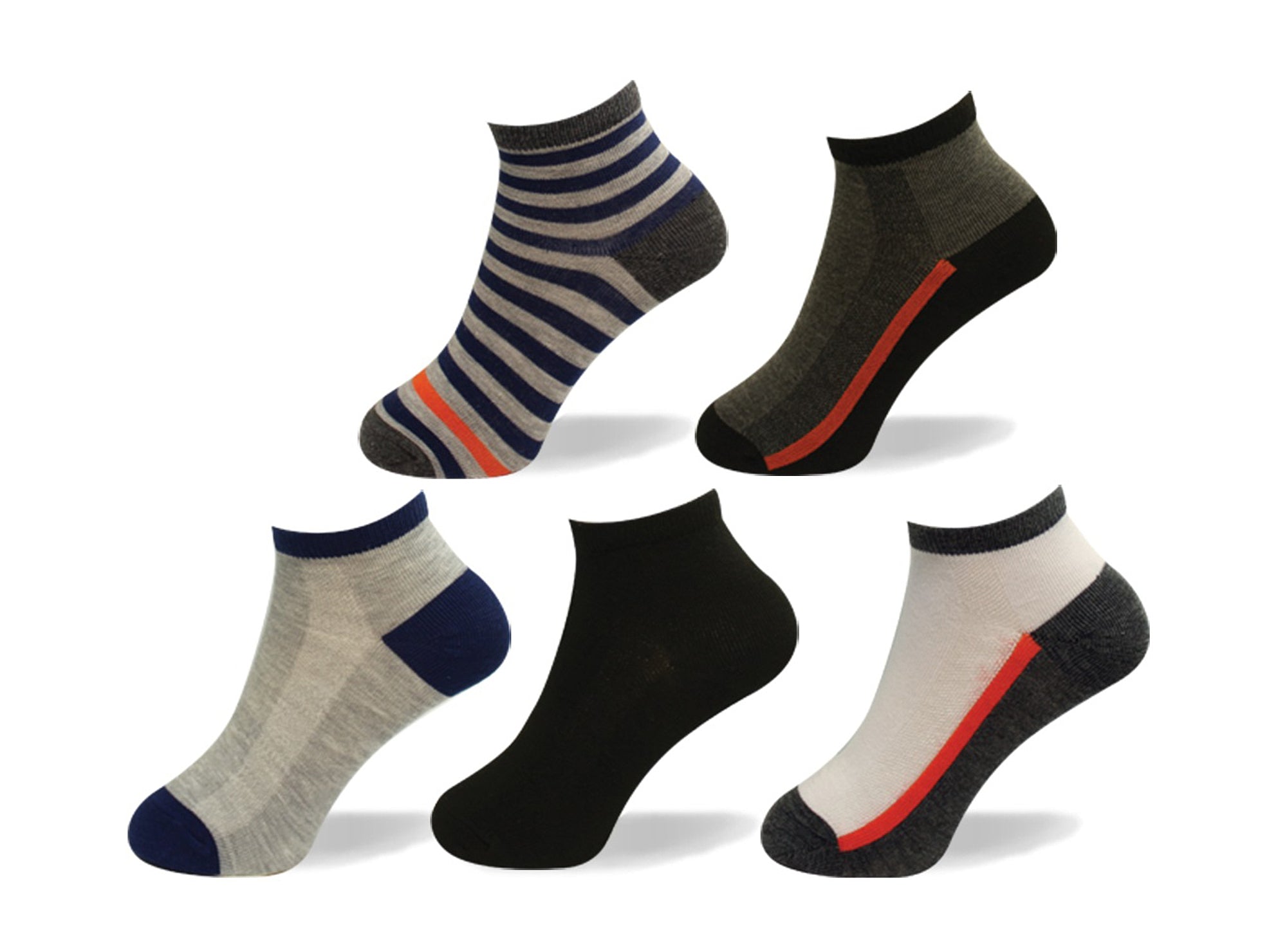 117147-00-POINTZERO5PAIRESDEBASPOURENFANTSTAILLE811STRIPE-2619500032-POINT ZERO - 5 PAIRS OF SOCKS FOR KIDS SIZE 8-11-Kids Socks | Accessories-Point Zero-Yellow Shoes
