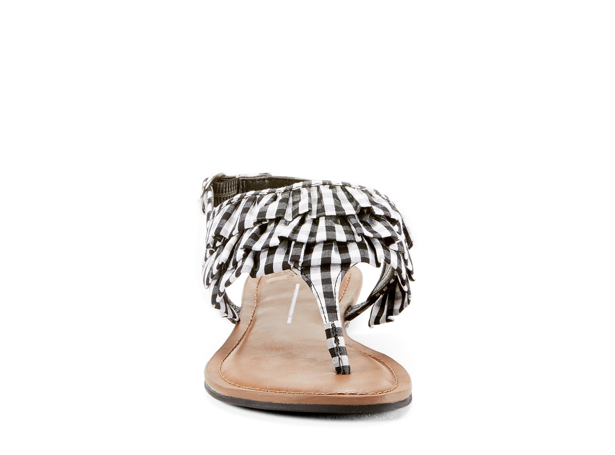 Yellow Shoes | Womens-Sandals-Casual-Low Wedge/Ankle strap | Frills | 