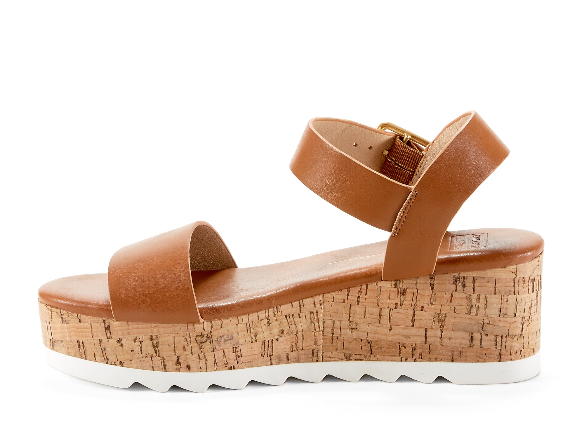 Yellow Shoes | Womens-Sandals-Casual-Med Wedge/Ankle strap | Wooly | 