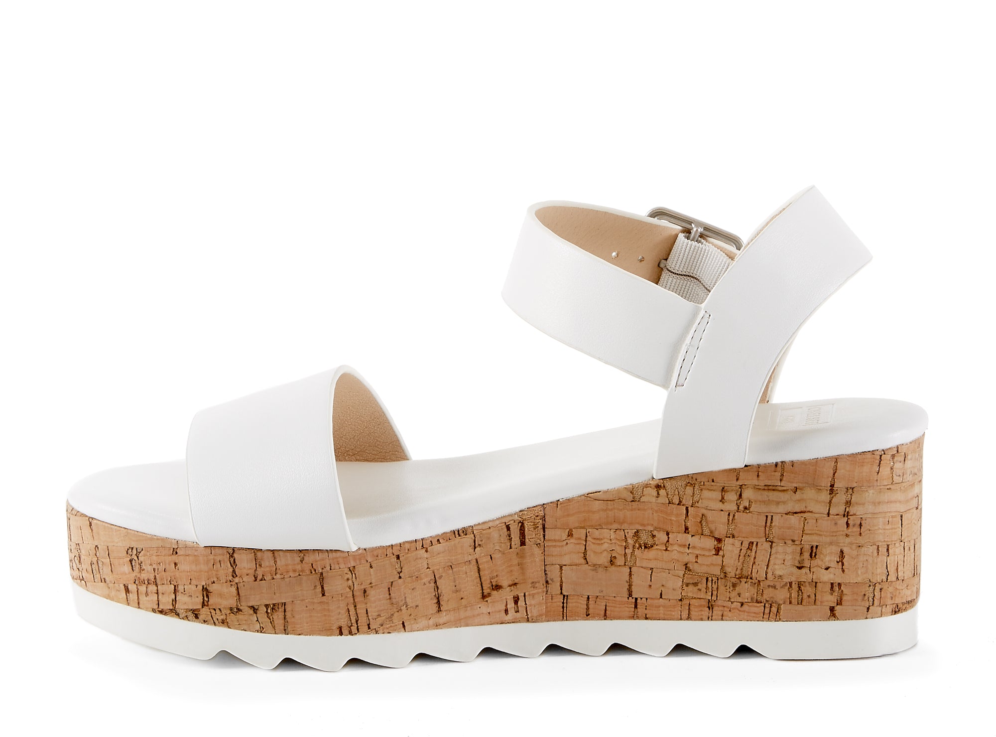Yellow Shoes | Womens-Sandals-Casual-Med Wedge/Ankle strap | Wooly | 
