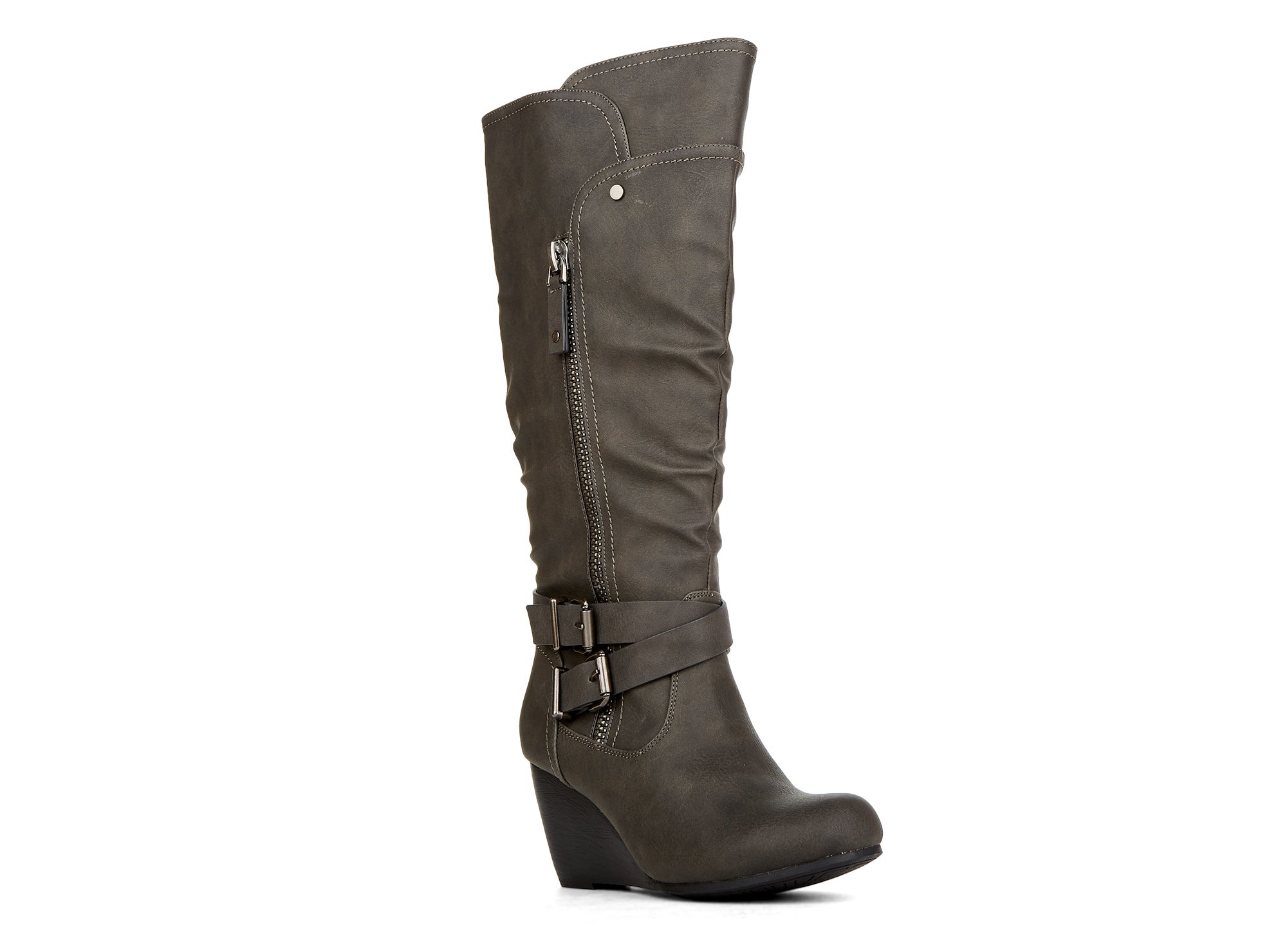 Yellow Shoes | Womens-Light Boots-Casual-High Shaft & Med Wedge | Devoted | 