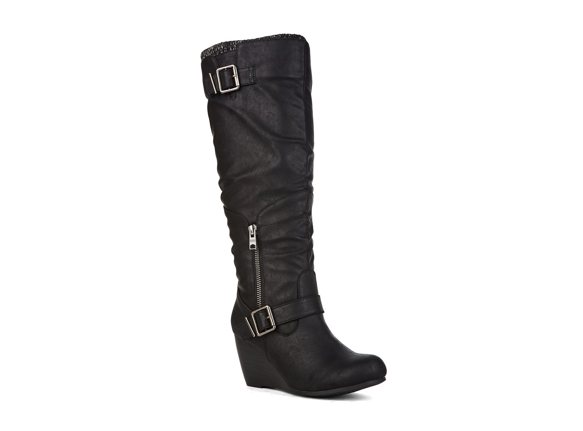 Yellow Shoes | Womens-Winter Boots-Casual-High Shaft & Med Wedge | Redbank | 