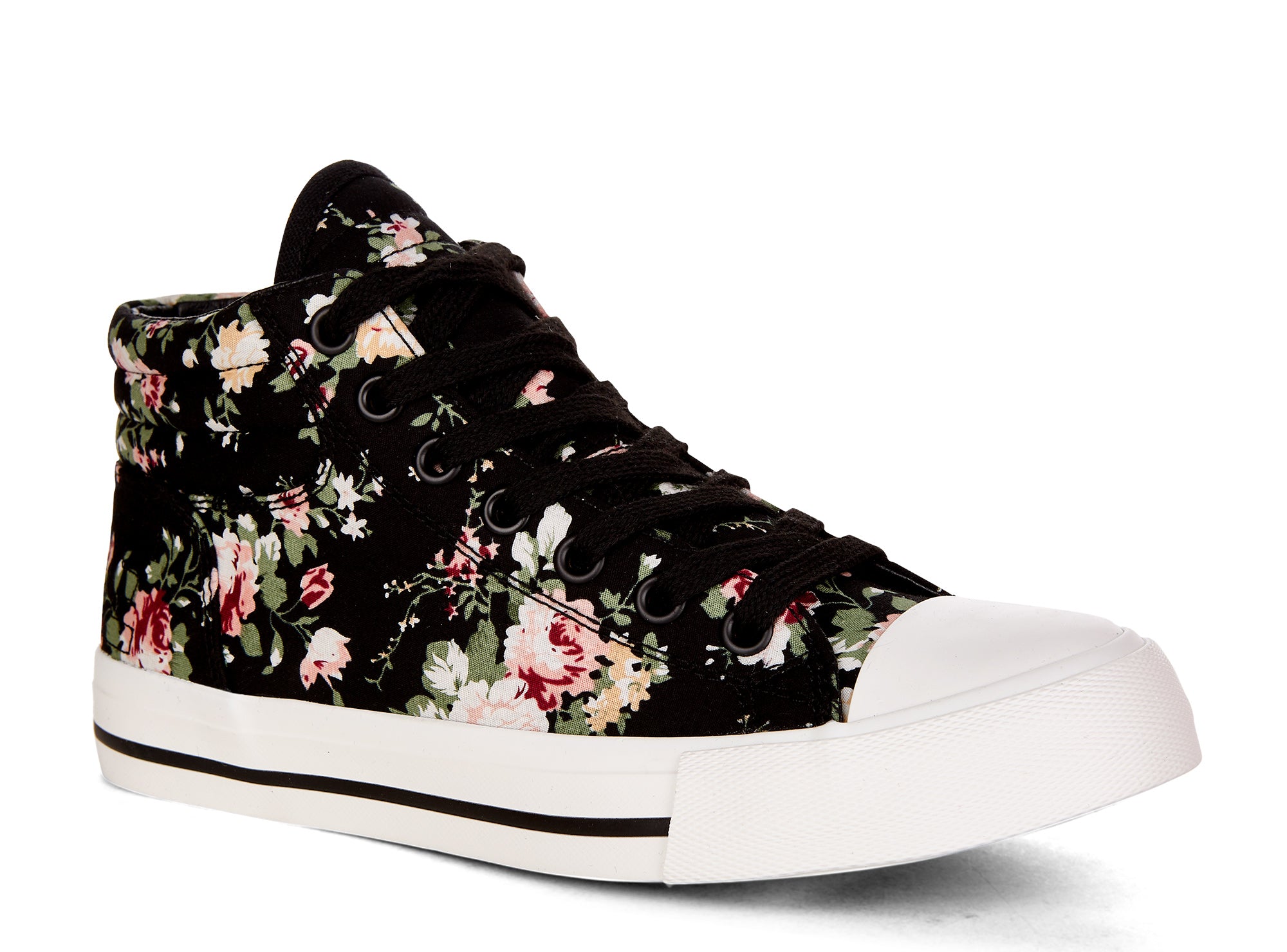 Yellow Shoes | Womens-Athletic-Skate-High Cut | Mystery Floral | 