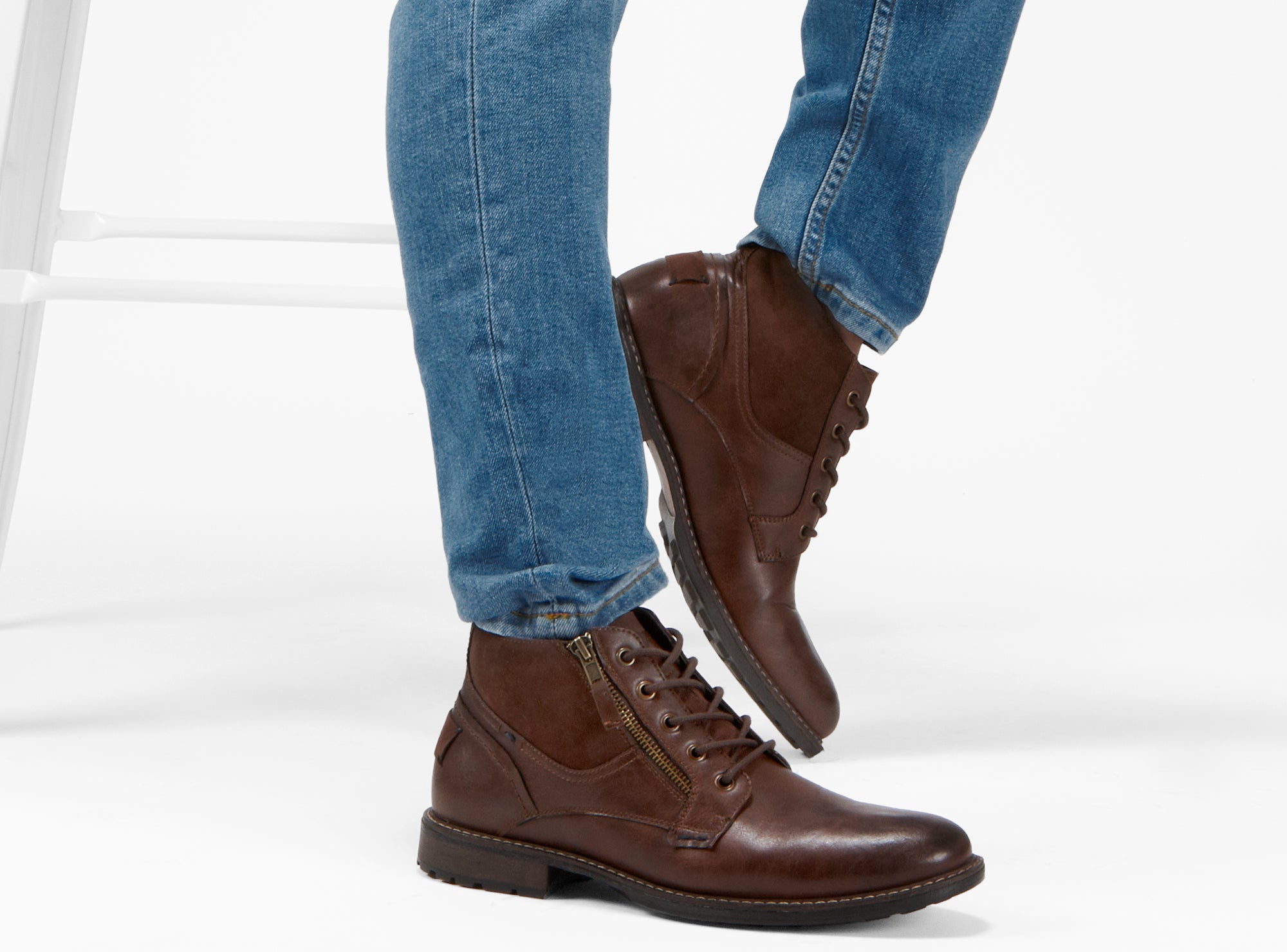 Yellow Shoes | Mens-Light Boots-Semi-Dress-Laced | Cleveland | 