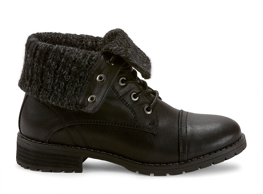 Yellow Shoes | Womens-Winter Boots-Casual-Med Shaft & Flat Heel | Clasp | 