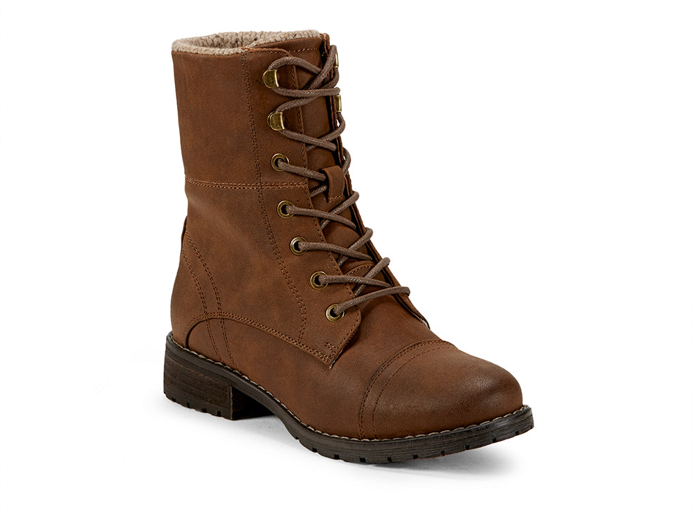 Yellow Shoes | Womens-Winter Boots-Casual-Med Shaft & Flat Heel | Clasp | 