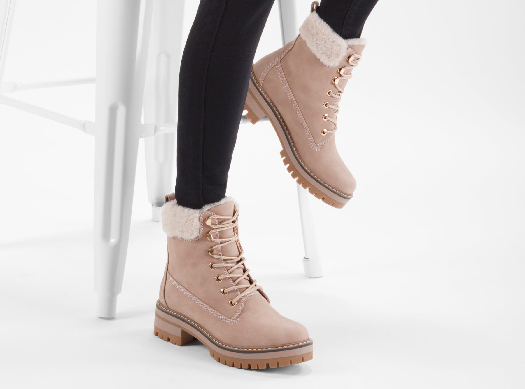 Yellow Shoes | Womens-Winter Boots-Casual-Low Shaft & Low Heel | Trekking | 