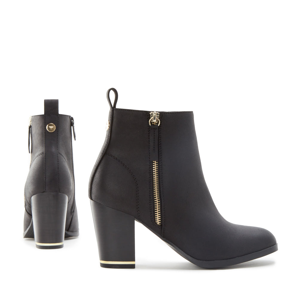 Yellow Shoes | Womens-Light Boots-Dress-Low Shaft & Med Heel | ALVIRA | 