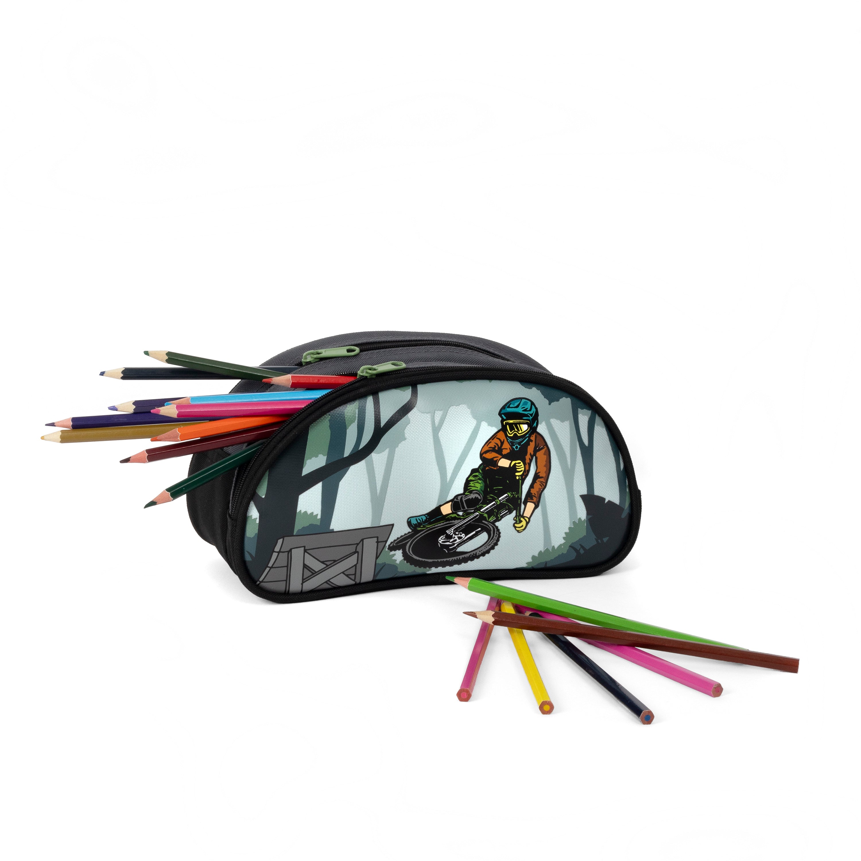 Yellow Shoes | Kids Pencil Cases | Accessories | LOUIS GARNEAU | ÉTUI à CRAYONS 2 COMPARTIMENTS VELO | 119666-15-LG_VELO_ETUI_A_CRAYONS_2_COMPARTIMENTS-04-LOUIS GARNEAU | MOUNTAIN BIKE 2 COMPARTMENTS PENCIL CASE-Kids Pencil Cases | Accessories-Louis Garneau-Yellow Shoes