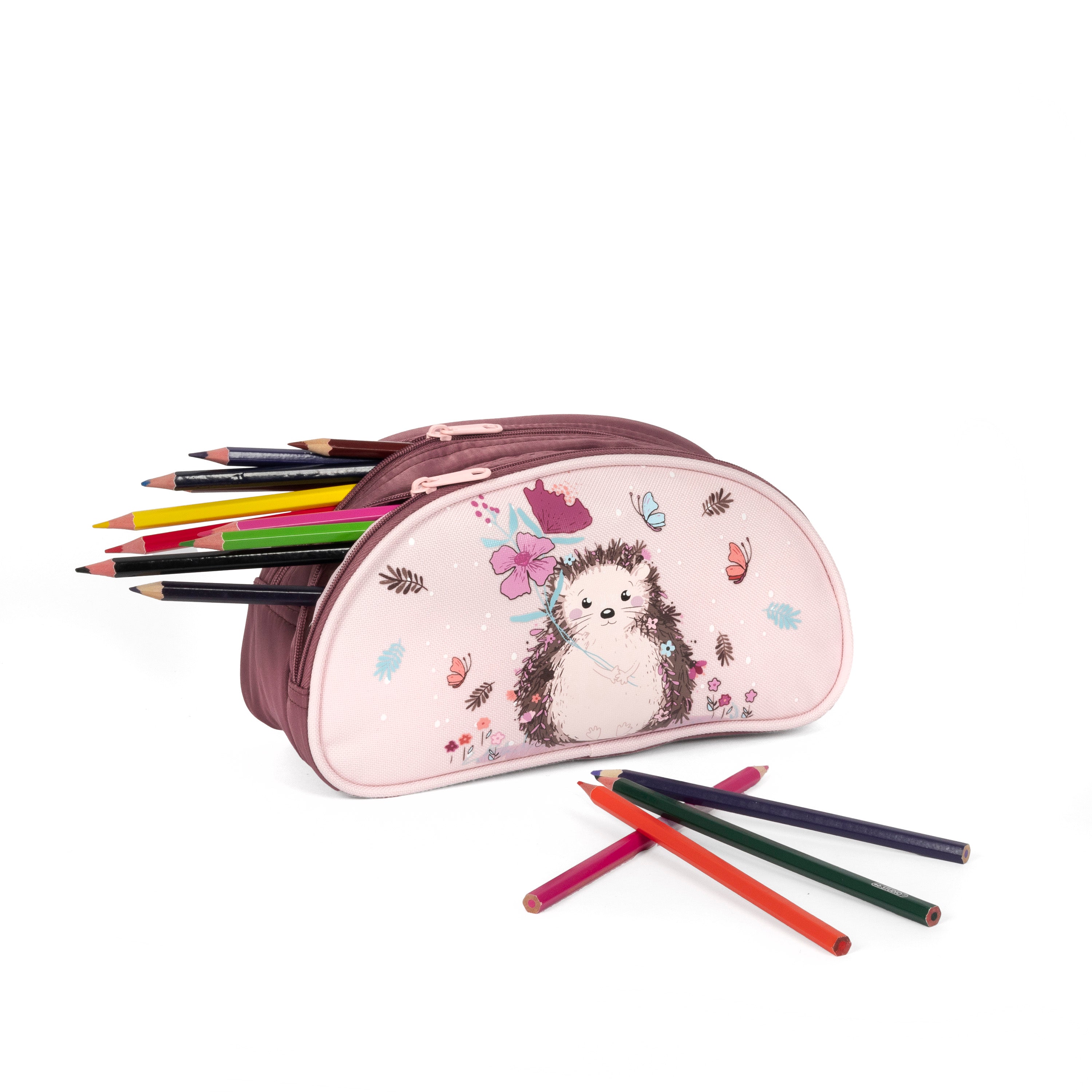 Yellow Shoes | Accessories-Girls-School Items-Pencil Case | LOUIS GARNEAU | ÉTUI à CRAYONS 2 COMPARTIMENTS HÉRISSON | 119690-68-LG_HERISSON_ETUI_A_CRAYONS_2_COMPARTIMENTS-02-LOUIS GARNEAU | HEDGEHOG 2 COMPARTMENTS PENCIL CASE-Kids Pencil Cases | Accessories-Louis Garneau-Yellow Shoes