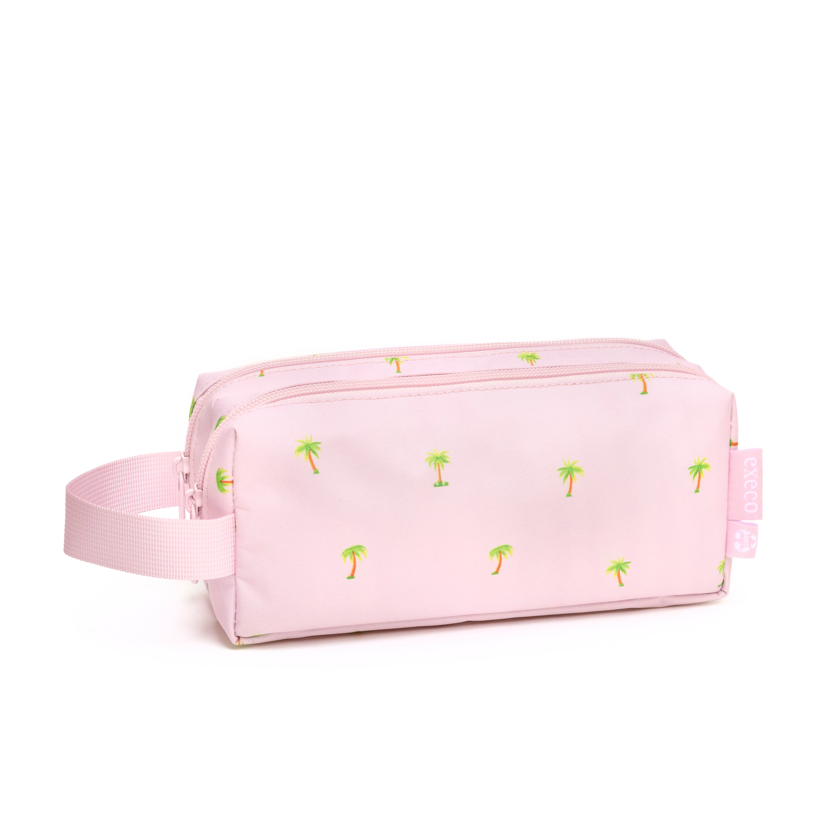 119723-68-EXECO_PALMIERS_ETUI_A_CRAYONS_2_COMPARTIMENTS-01-119723-68-EXECO | PALM TREE 2 COMPARTMENTS PENCIL CASE-Kids Pencil Cases | Accessories-Execo-Yellow Shoes