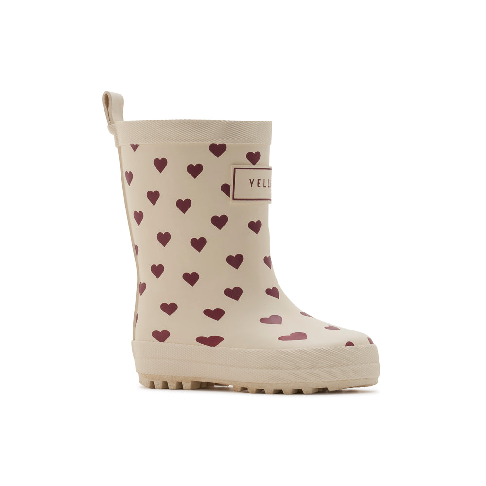 Yellow Shoes | Baby-Rainwear-Girls-Lined Boot | HEARTS | 