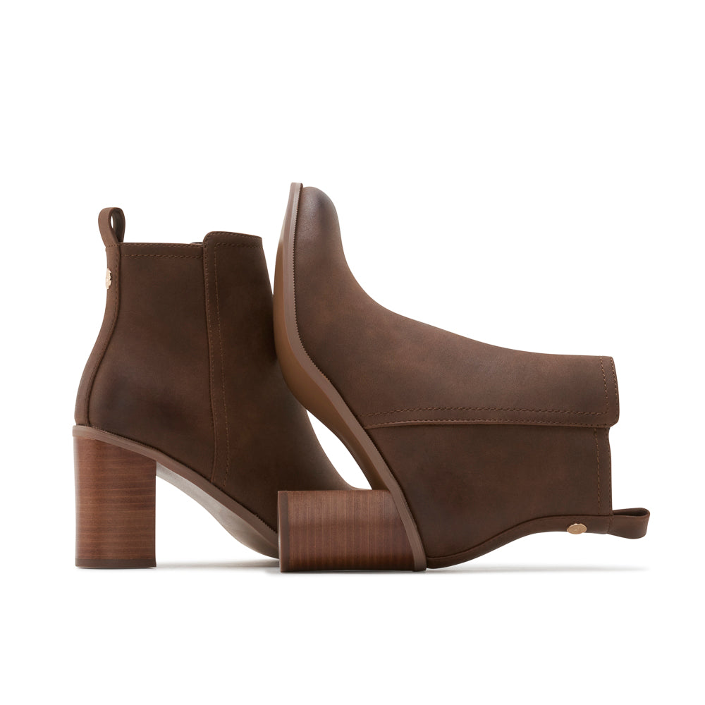 Yellow Shoes | Womens-Light Boots-Dress-Low Shaft & Med Heel | AMBITION | 
