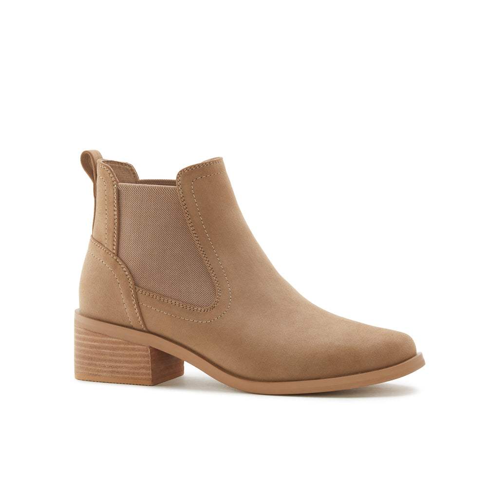 Yellow Shoes | Womens-Light Boots-Casual-Low Shaft & Med Heel | PERKINS CHELSEA | 