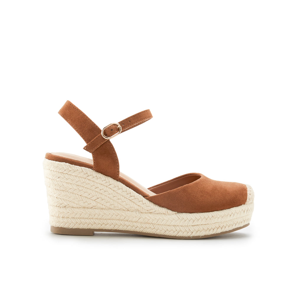 Yellow Shoes | Womens-Sandals-Dress-Med Wedge/Ankle strap | NUANCE | 
