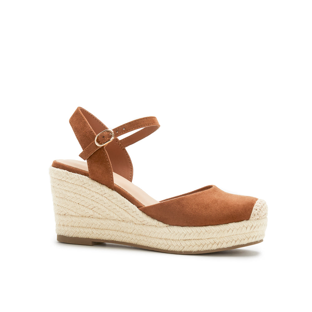 Yellow Shoes | Womens-Sandals-Dress-Med Wedge/Ankle strap | NUANCE | 