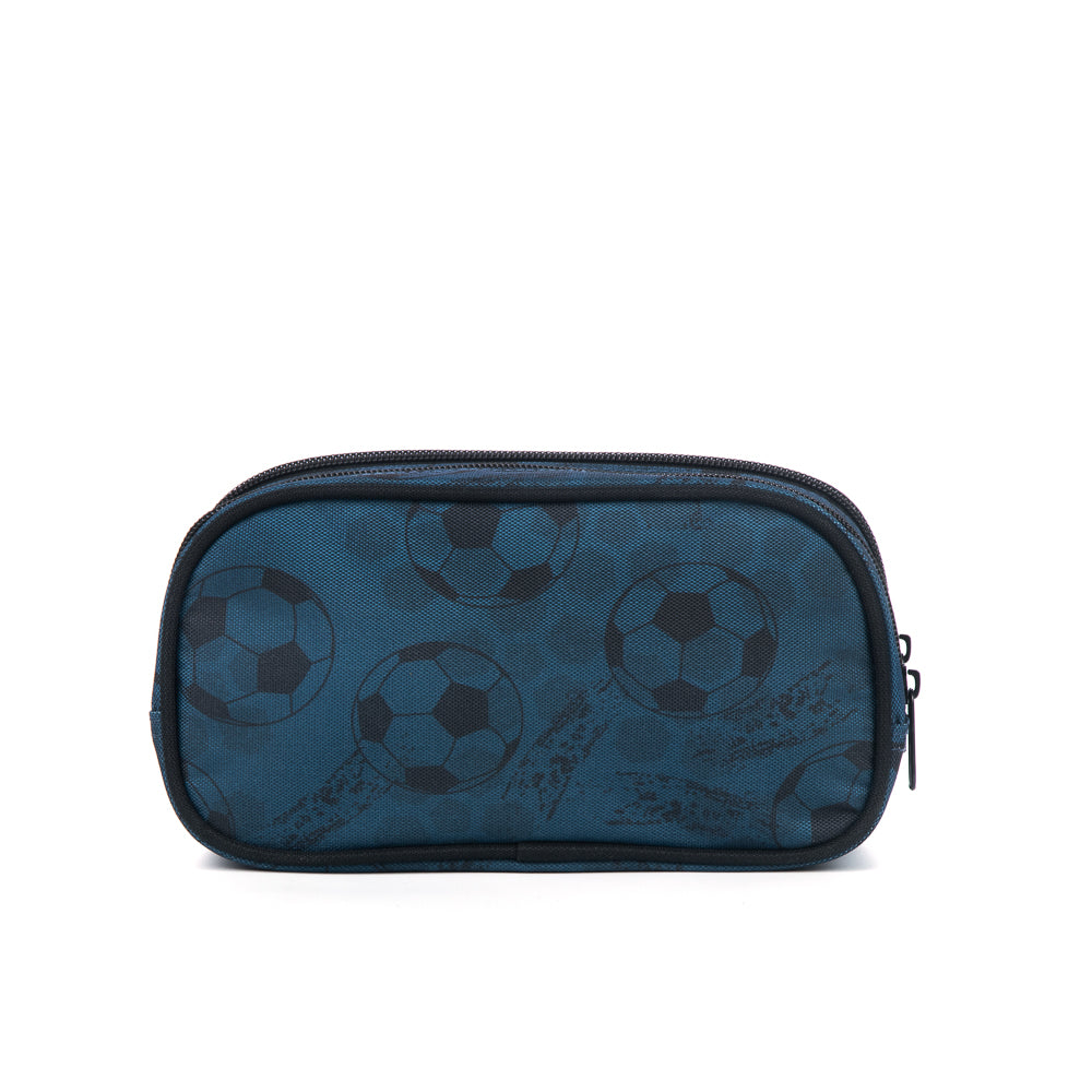 120972-43-ORO_SOCCER_ETUI_A_CRAYONS_2_COMPARTIMENTS-02-ORO |SOCCER 2 COMPARTMENTS PENCIL CASE-Kids Pencil Cases | Accessories-Yellow Shoes-Yellow Shoes