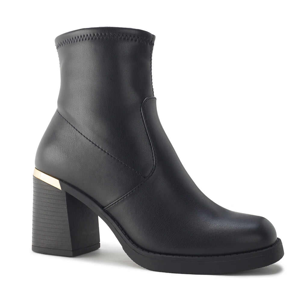 Yellow Shoes | Womens-Light Boots-Dress-Low Shaft & Med Heel | HILARIE | 