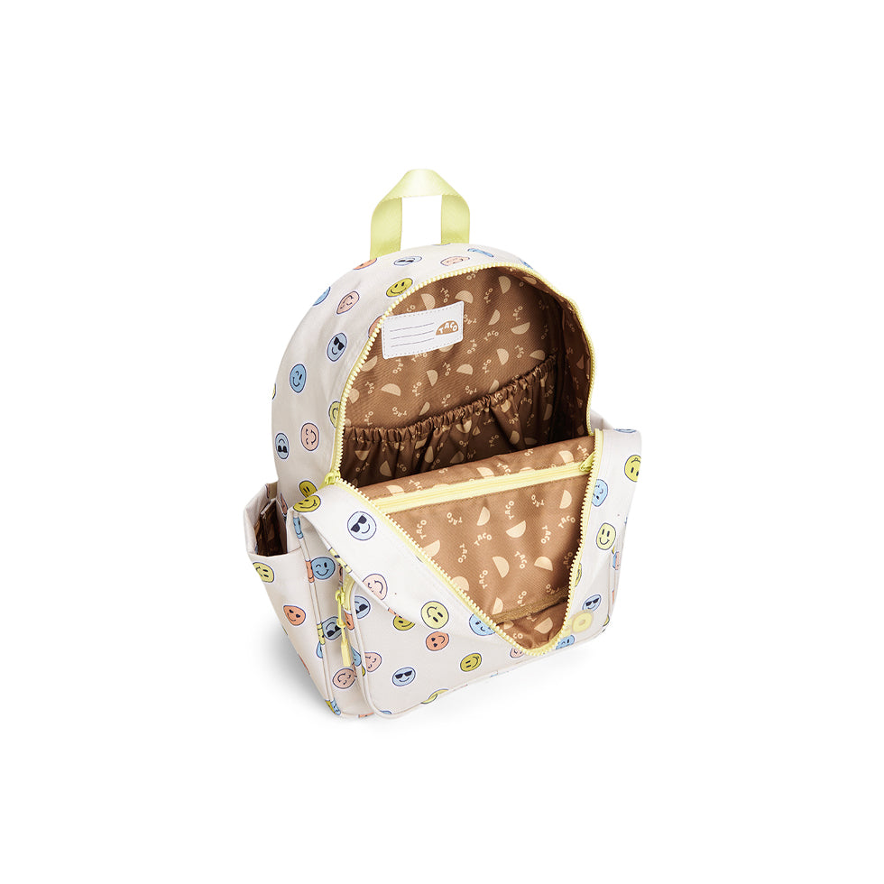121248-21-TACOSMILEYSBACKPACK-07-TACO | SYDNEY SMILEY BACKPACK-Kids Backpacks | Accessories-Yellow Shoes-Yellow Shoes