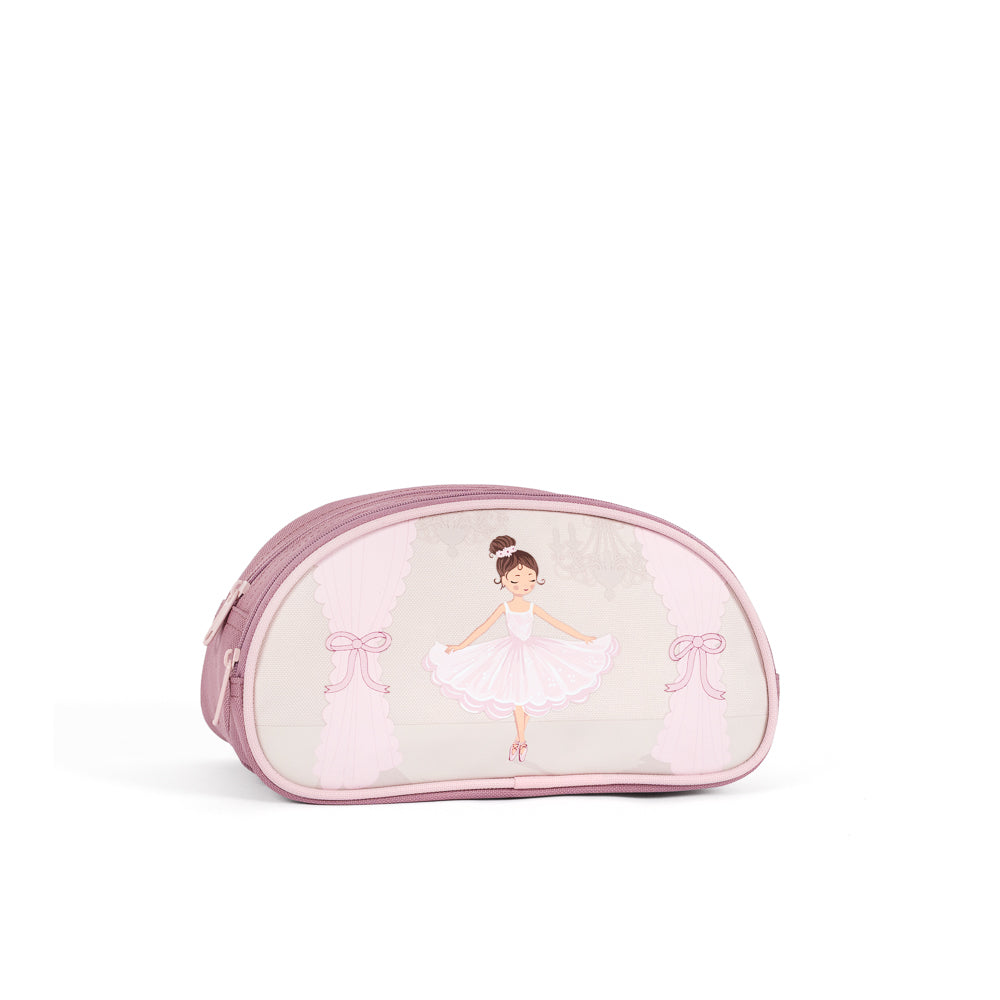 Yellow Shoes | Kids Pencil Cases | Accessories | LOUIS GARNEAU I BALLET  ETUI A CRAYONS DEMI-LUNE | 122297-68-LG_BALLET_ETUI_A_CRAYONS_2_COMPARTIMENTS-01-8857400033-LOUIS GARNEAU | BALLERINA PENCIL CASE-Kids Pencil Cases | Accessories-LOUIS GARNEAU-Yellow Shoes