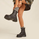 13-1993BOWIE_0902-1993 BOWIE PLATEFORME-Women's Winter Boots-Yellow-Yellow Shoes